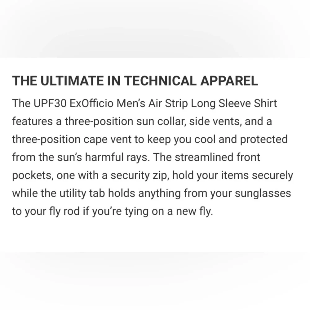 Exofficio air‎ strip